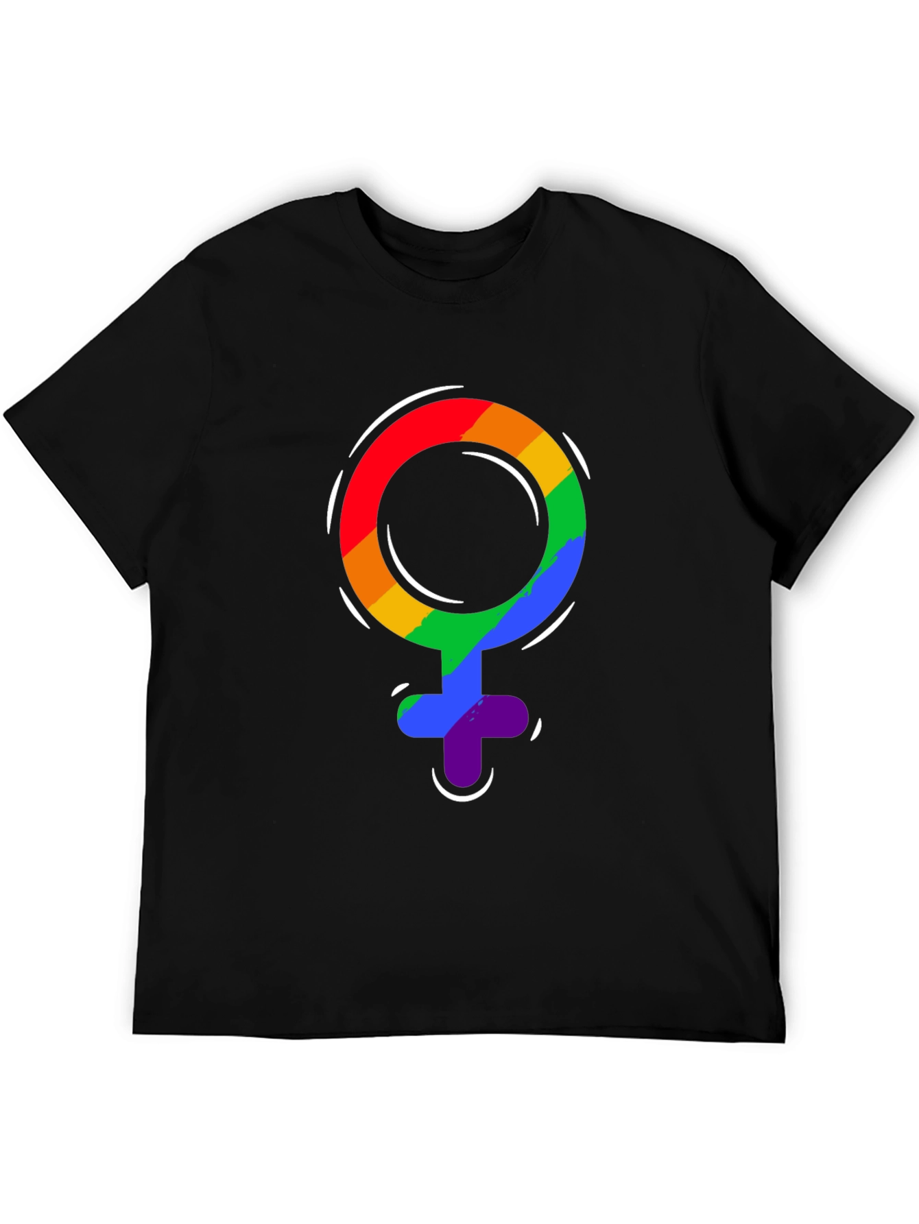 Pride Venus Symbol T-Shirt - LGBTQ+ Rainbow Design
