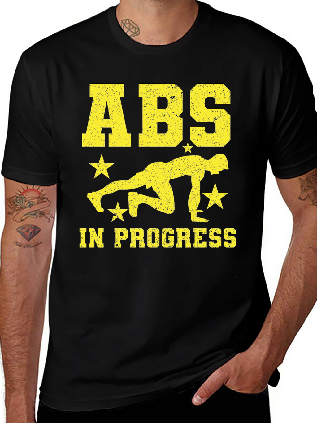 ABS In Progress Mens Black T-Shirt