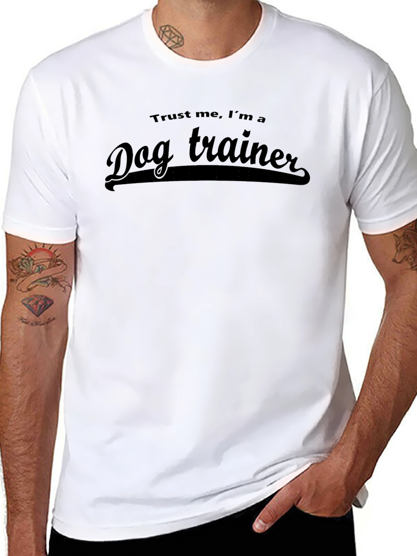 Trust Me Im a Dog Trainer Black T-Shirt