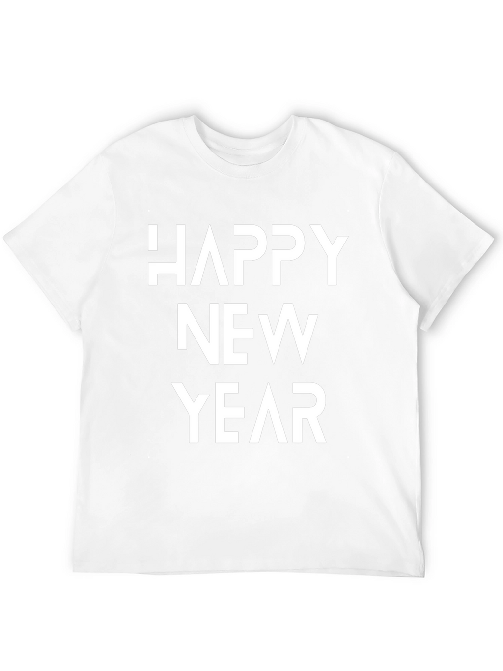 Happy New Year Black Graphic Tee Shirt