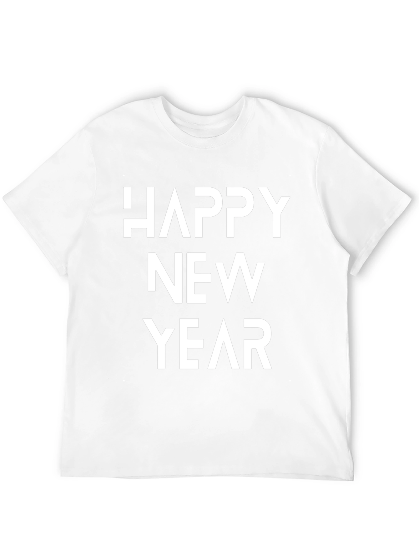 Happy New Year Black Graphic Tee Shirt