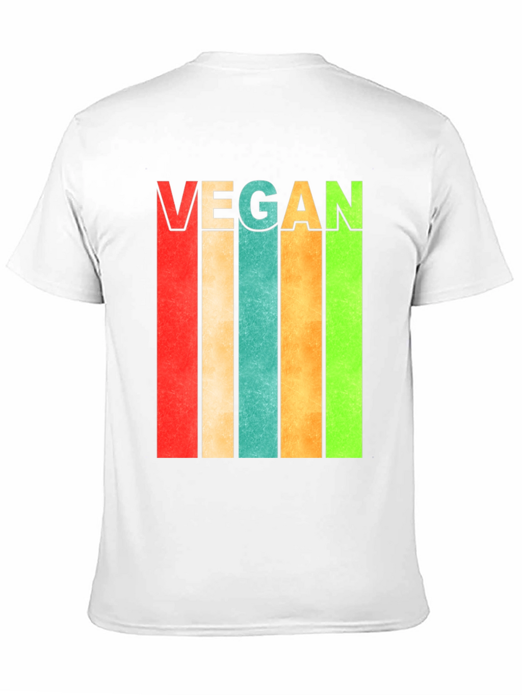 Retro Vegan Striped T-Shirt - Bold Statement Tee