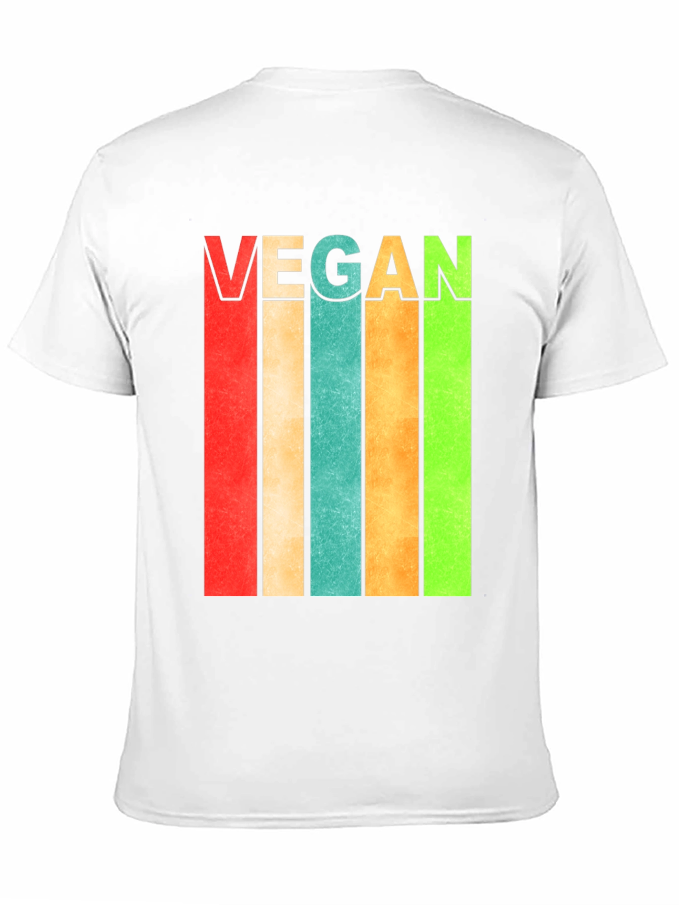 Retro Vegan Striped T-Shirt - Bold Statement Tee
