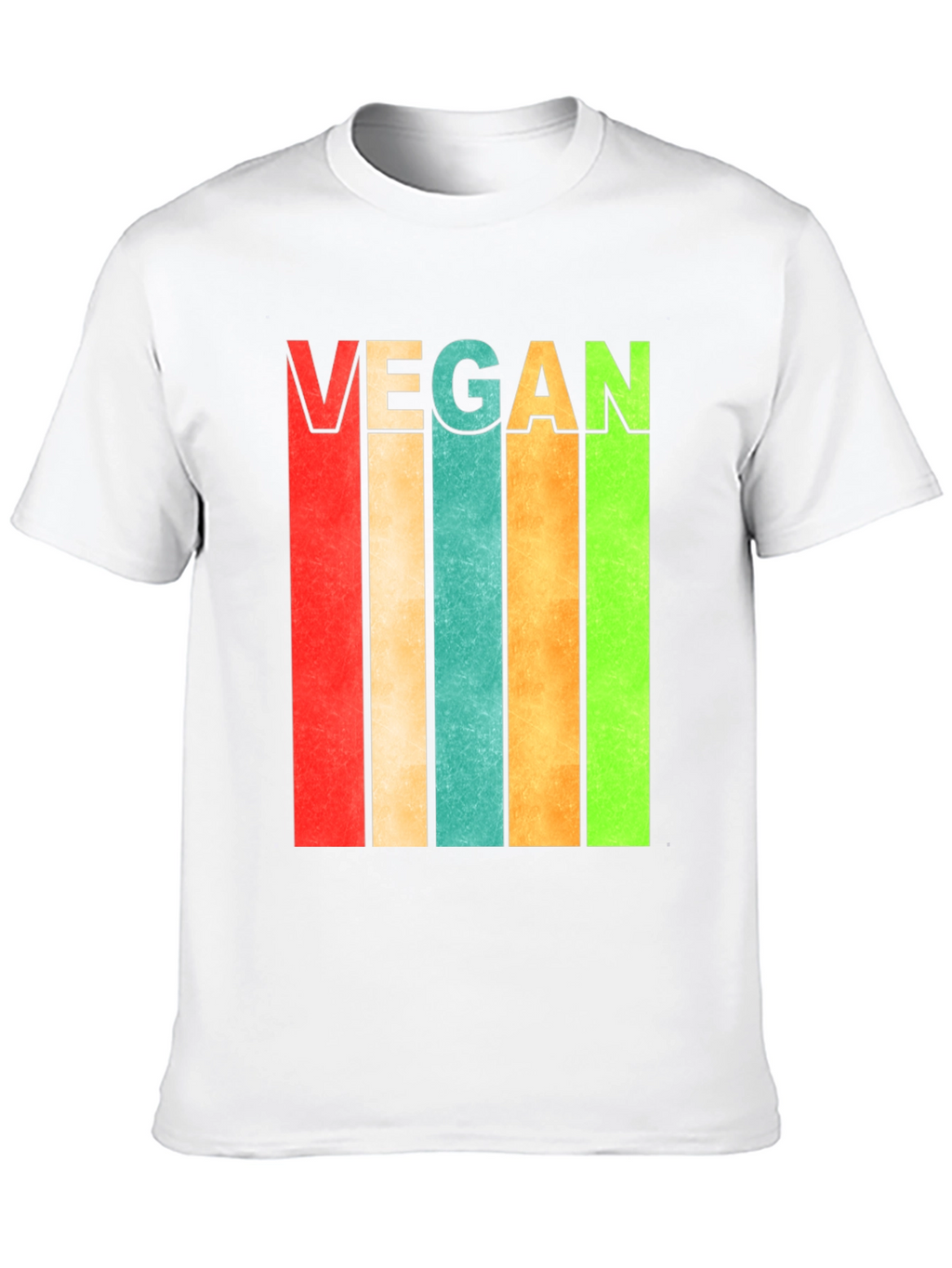 Retro Vegan Striped T-Shirt - Bold Statement Tee