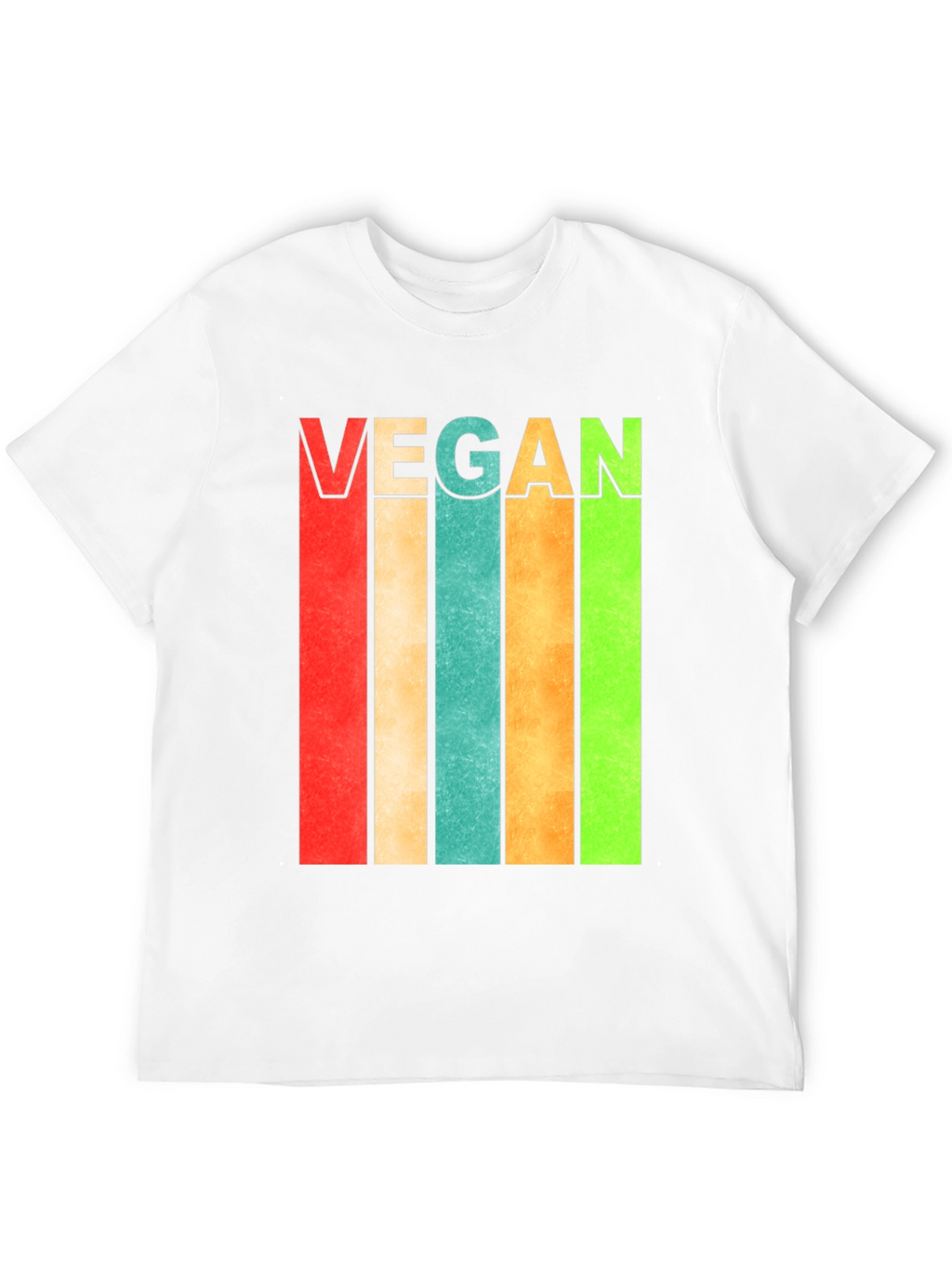 Retro Vegan Striped T-Shirt - Bold Statement Tee