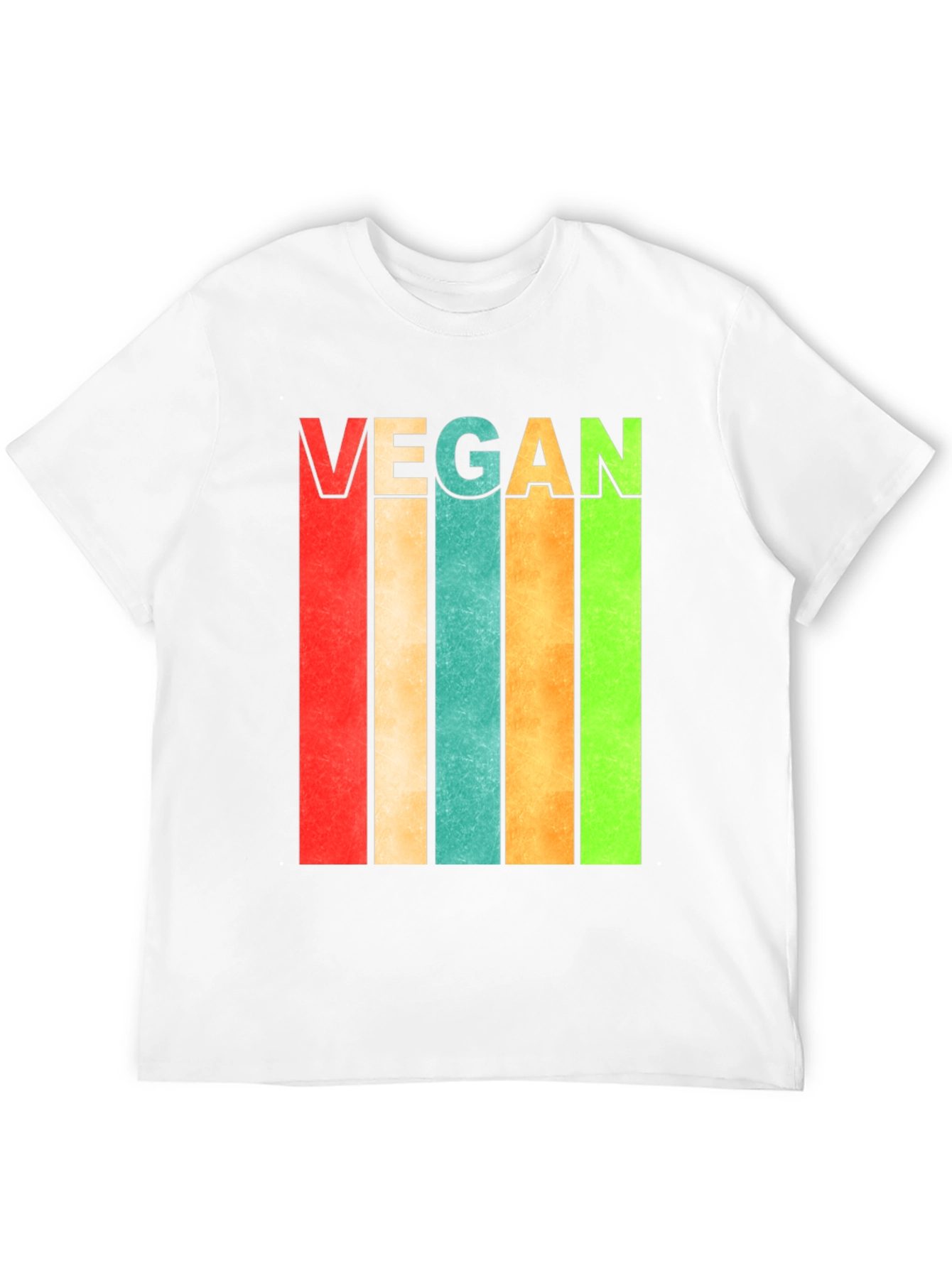Retro Vegan Striped T-Shirt - Bold Statement Tee