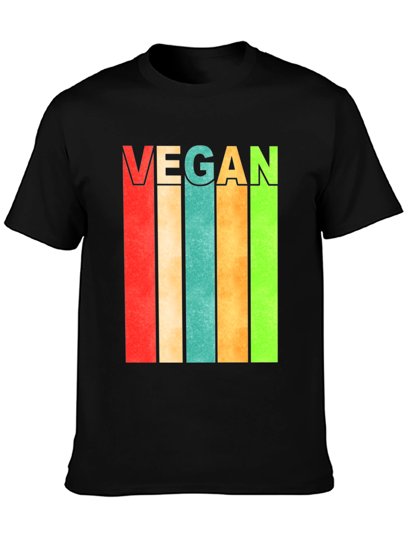 Retro Vegan Striped T-Shirt - Bold Statement Tee