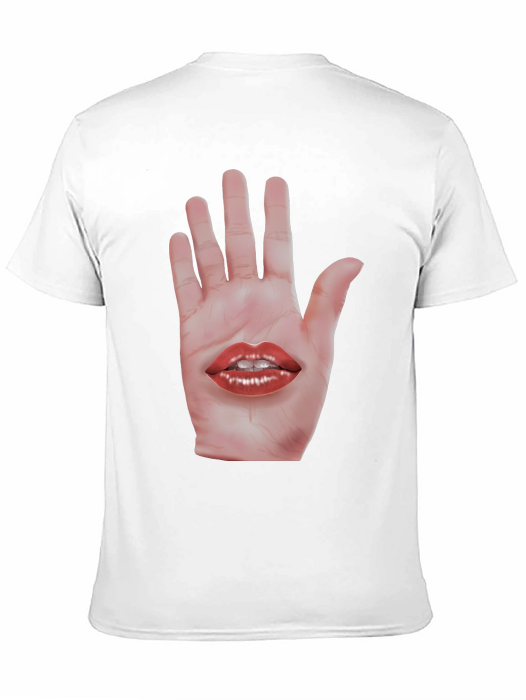 Surreal Hand and Lips Graphic T-Shirt
