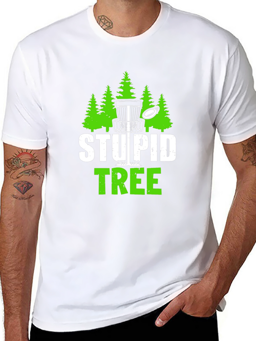 Stupid Tree Disc Golf Graphic T-Shirt