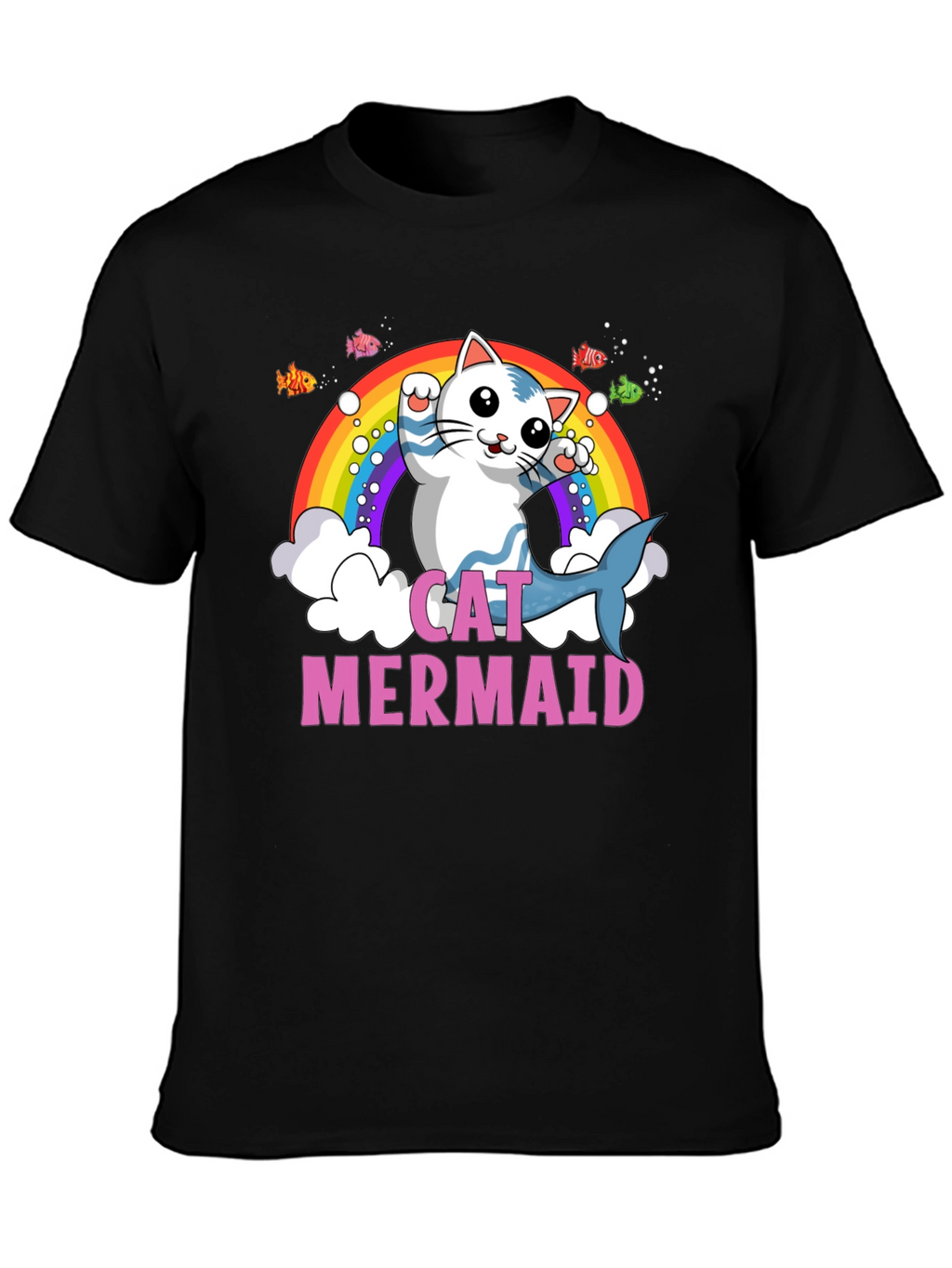 Cat Mermaid Graphic T-Shirt