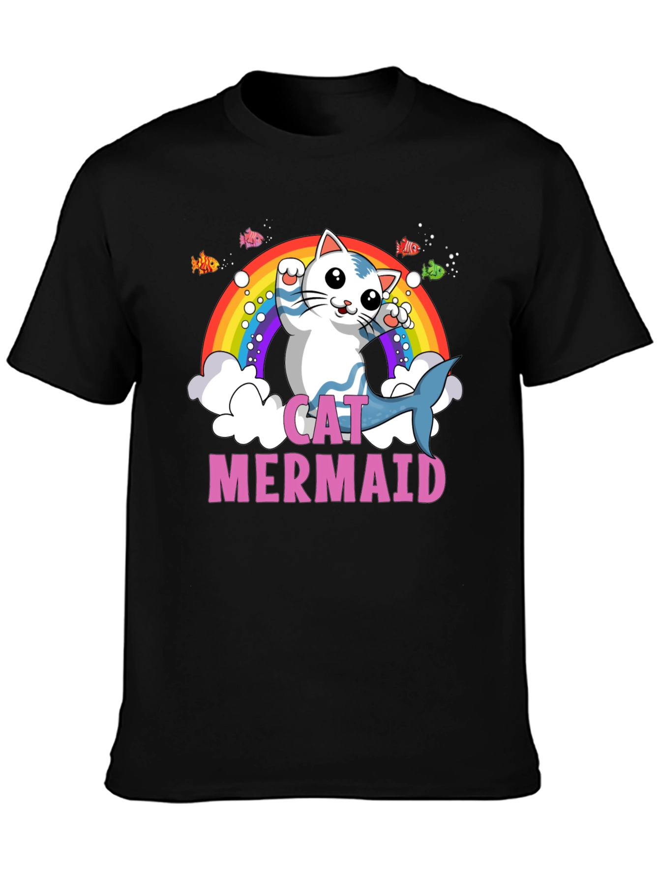 Cat Mermaid Graphic T-Shirt