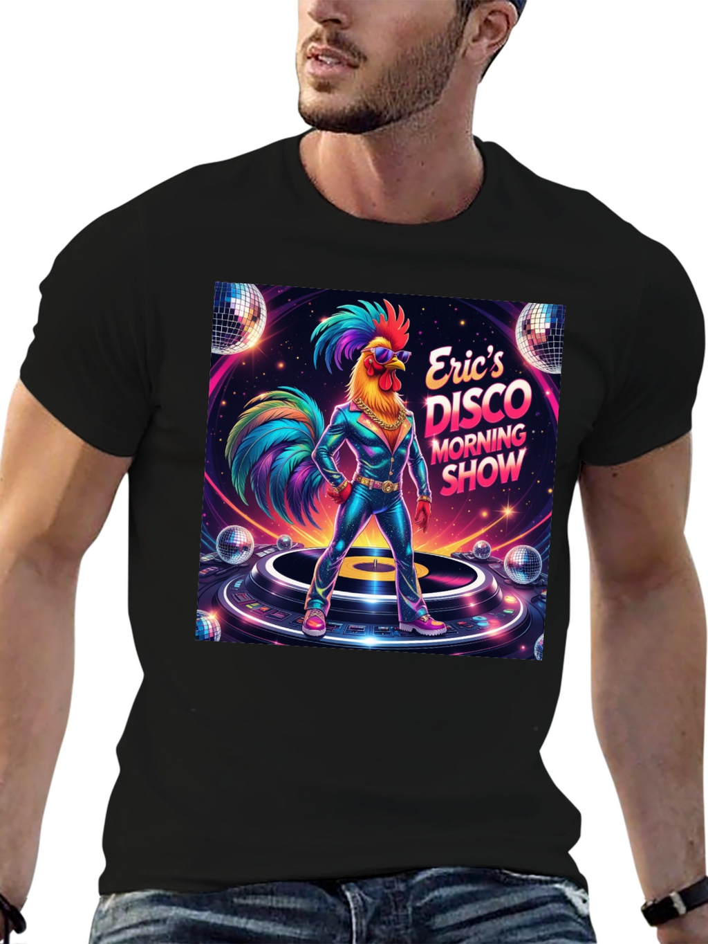Erics Disco Morning Show Graphic T-Shirt