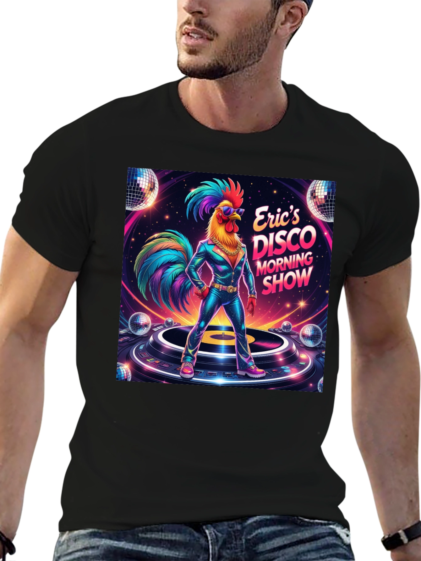 Erics Disco Morning Show Graphic T-Shirt