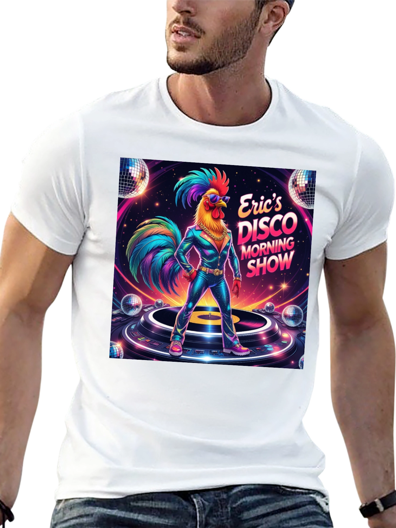 Erics Disco Morning Show Graphic T-Shirt