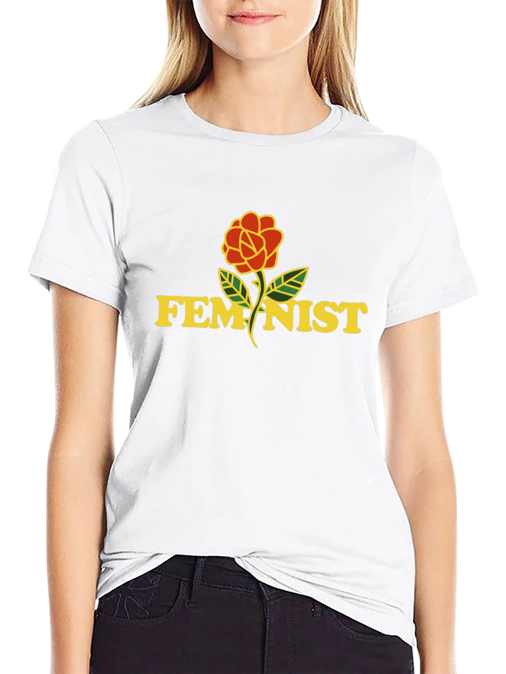 Feminist Rose Graphic T-Shirt - Unisex