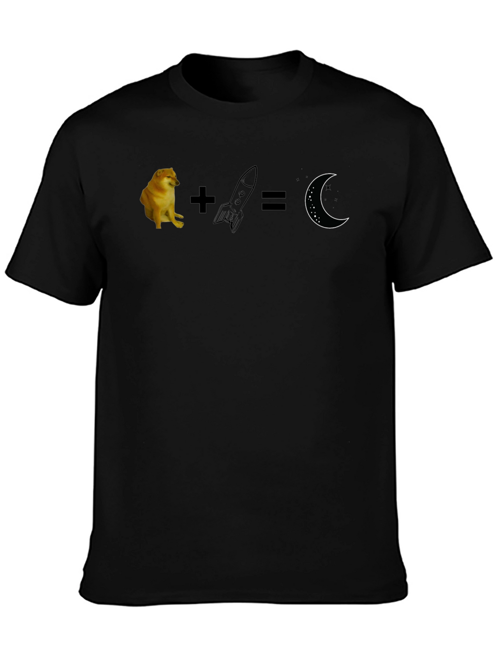 Cheems Rocket Moon T-Shirt - Meme Graphic Tee