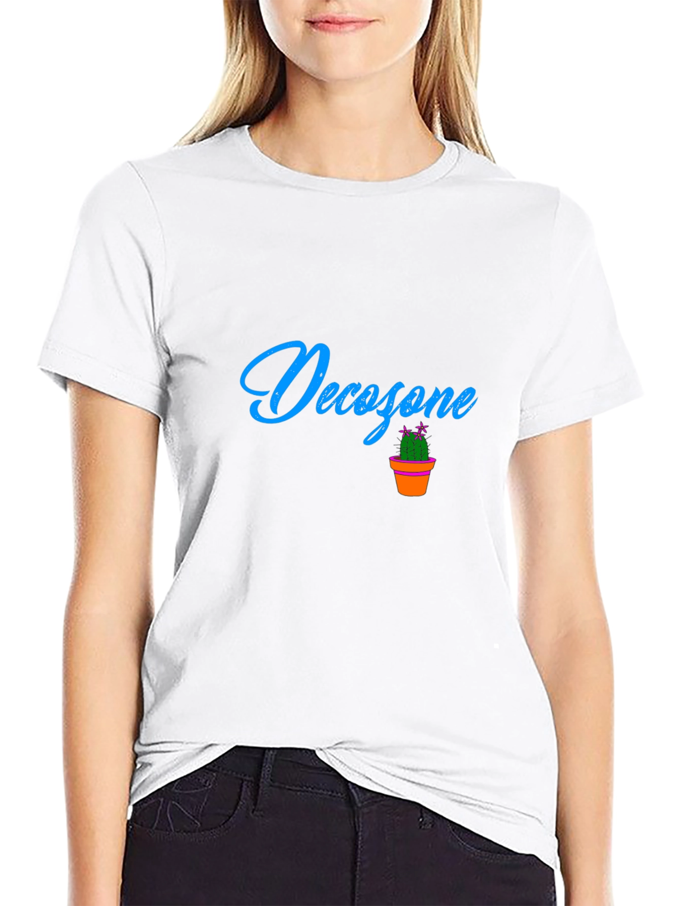 Decozone Black Cotton Graphic Tee