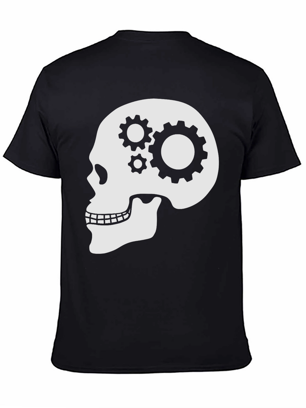 Gearhead Skull Graphic T-Shirt - Black Cotton Tee