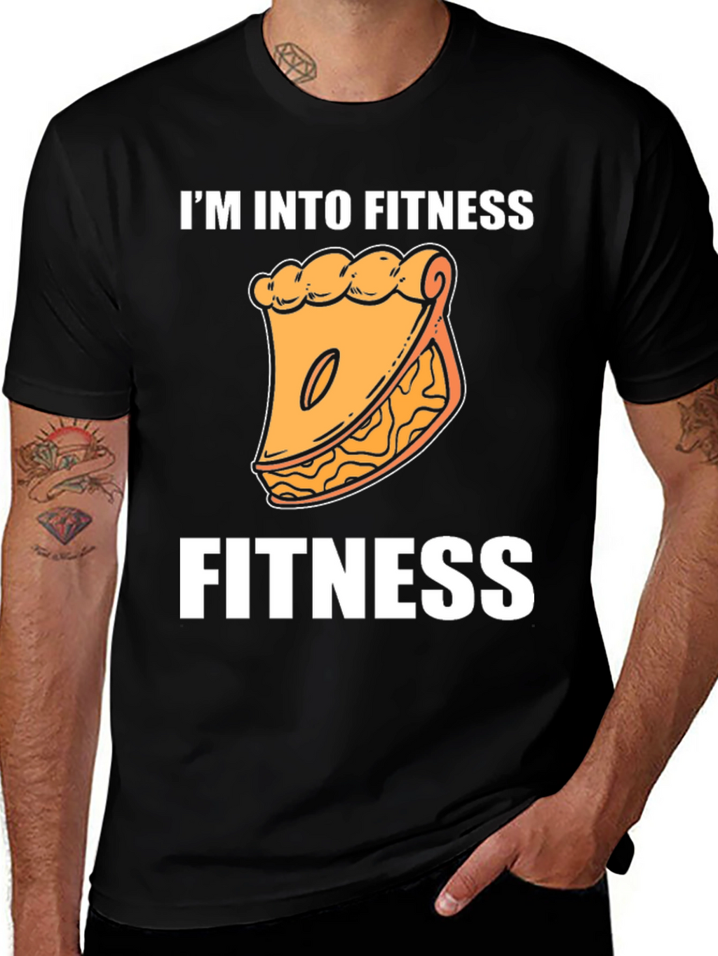 Fitness Pie T-Shirt - Im Into Fitness Funny Tee