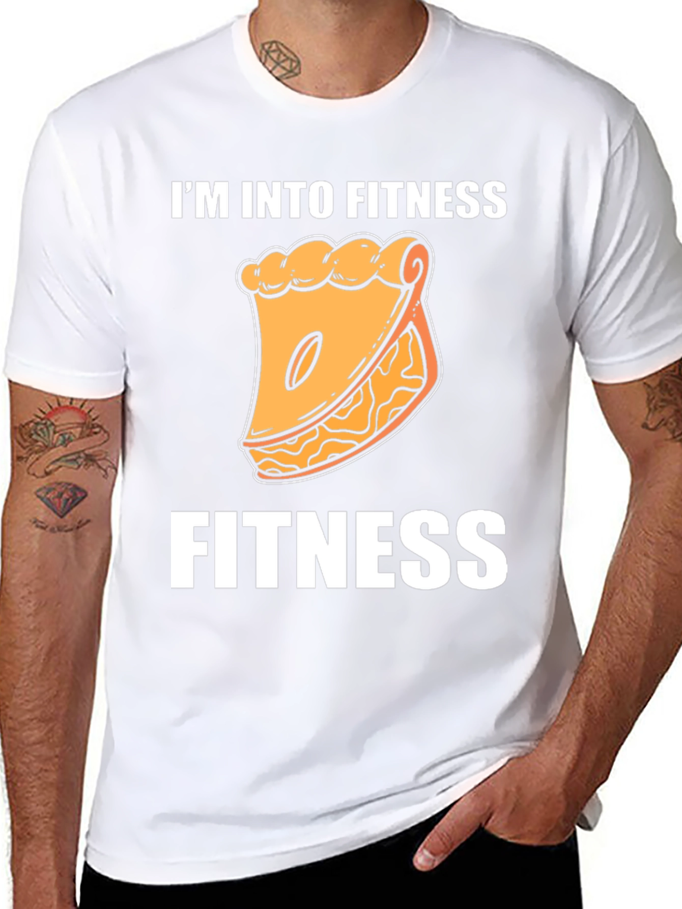 Fitness Pie T-Shirt - Im Into Fitness Funny Tee