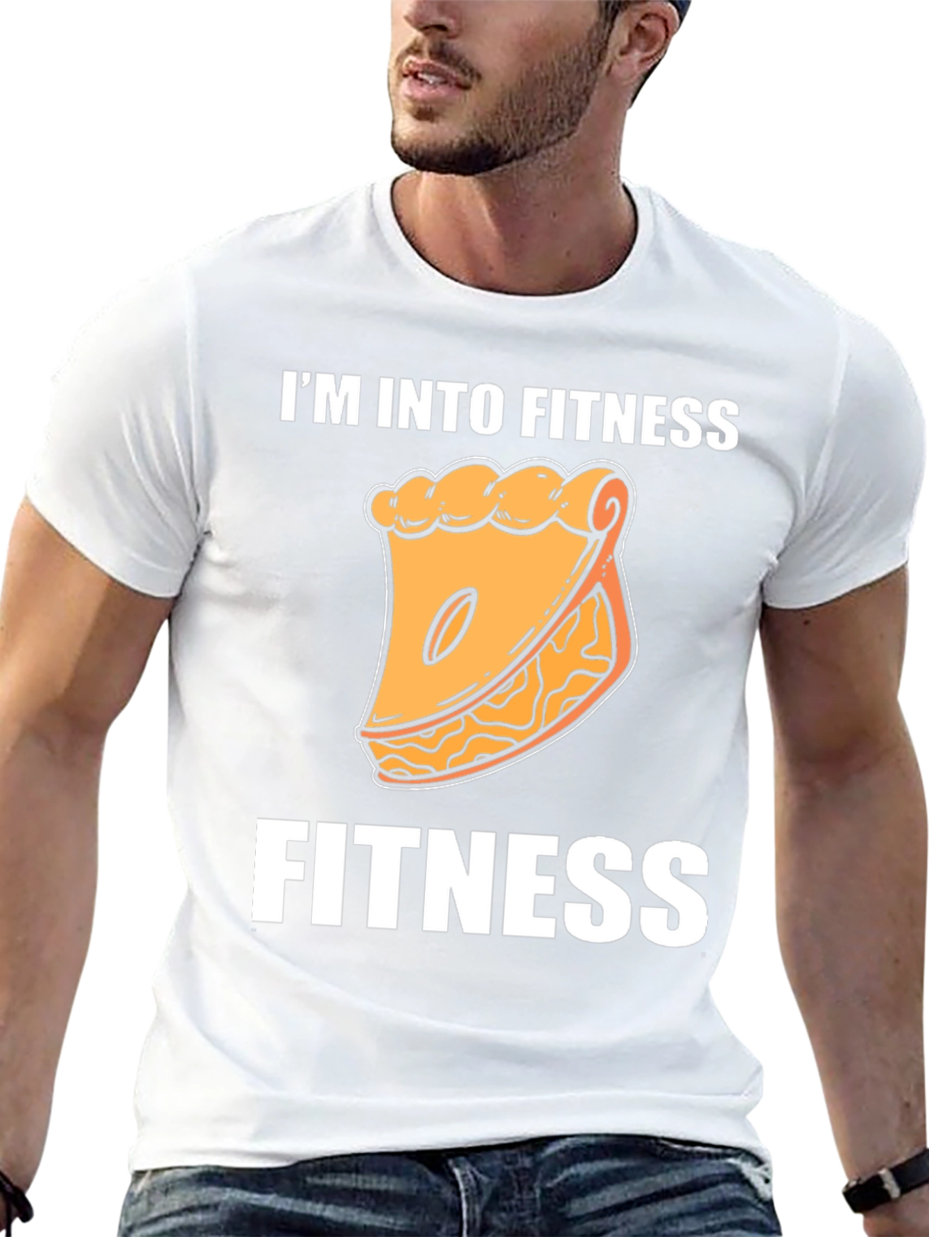 Fitness Pie T-Shirt - Im Into Fitness Funny Tee