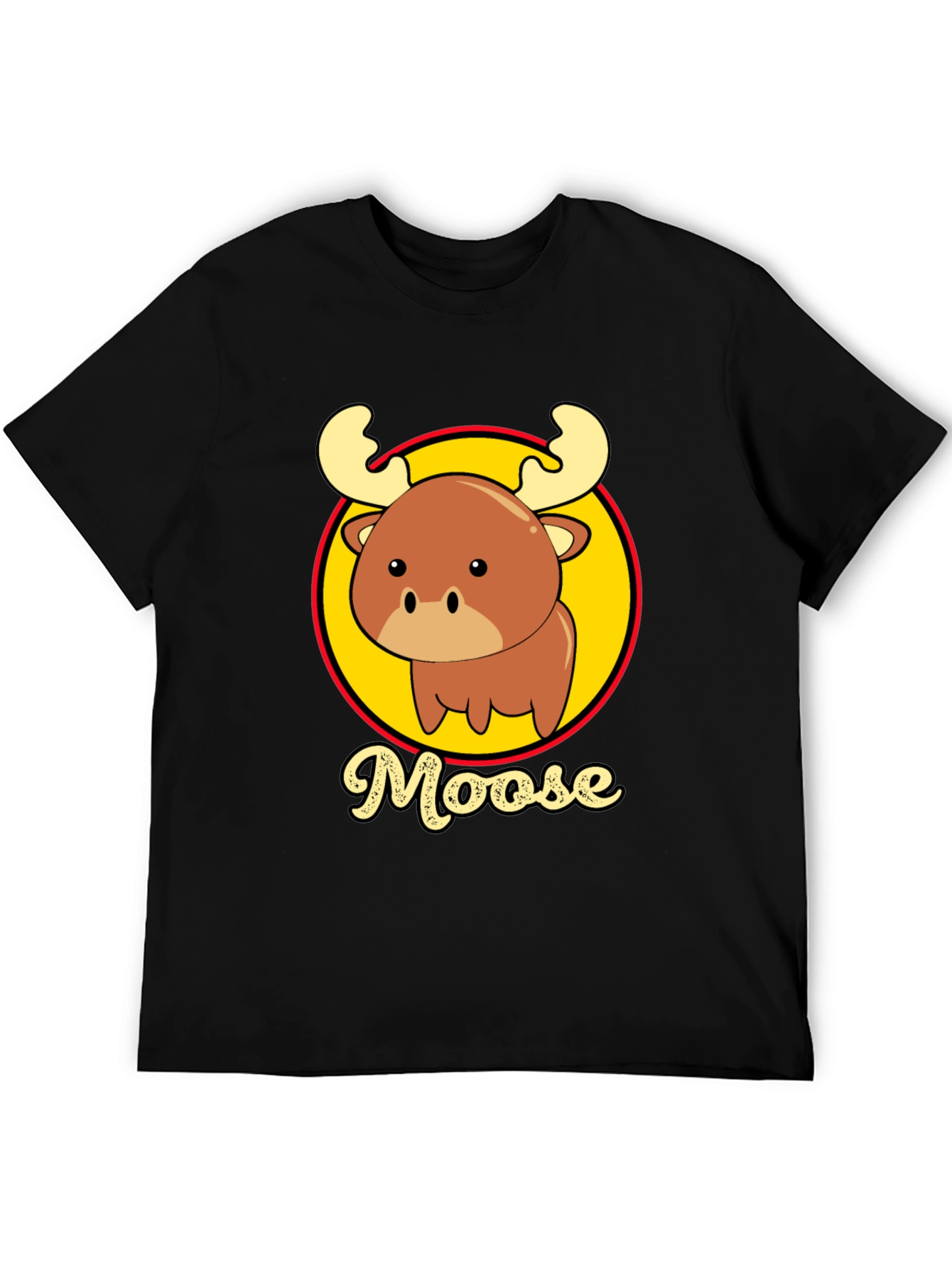 Cute Moose T-Shirt - Cartoon Animal Graphic Tee