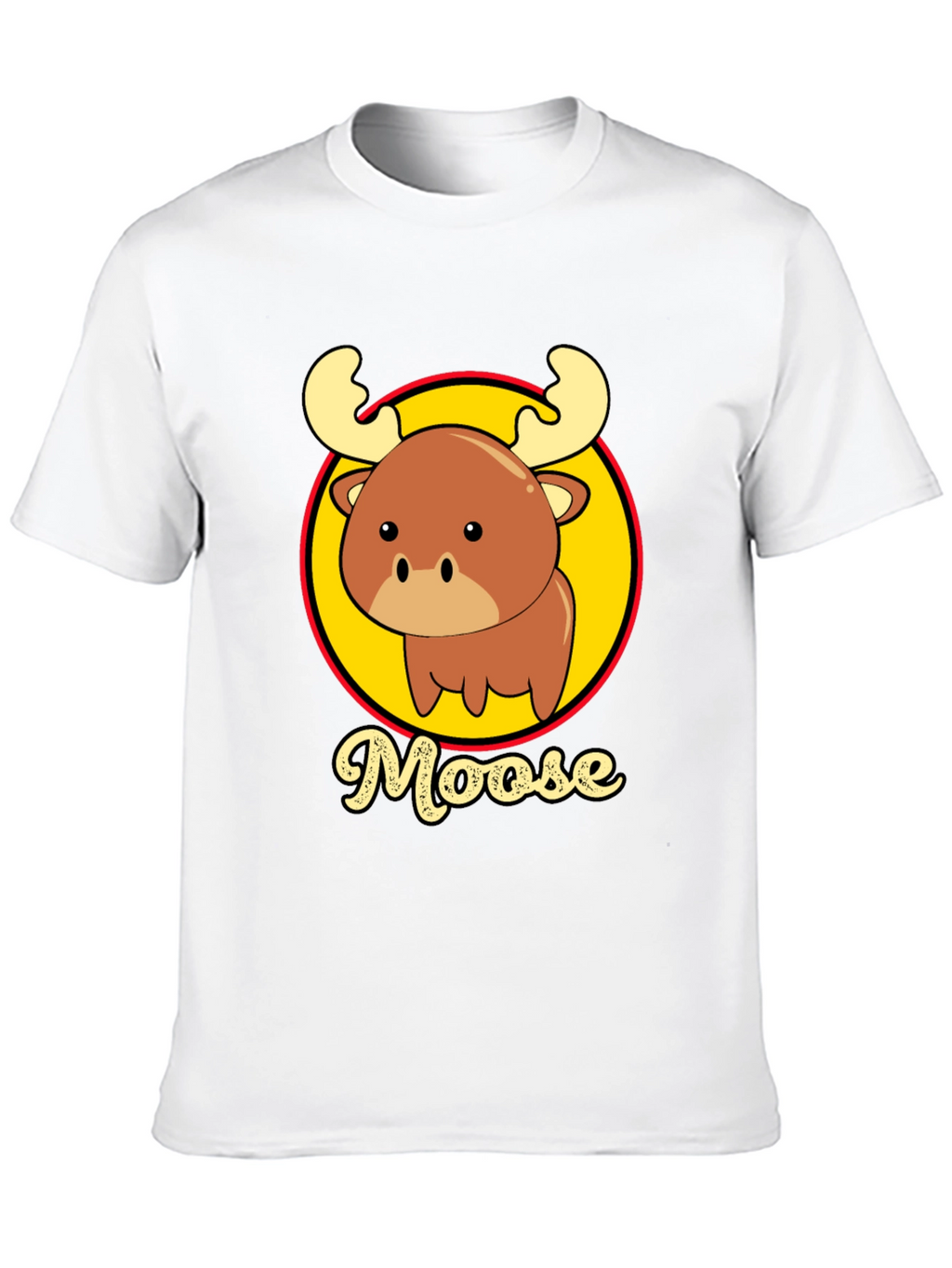Cute Moose T-Shirt - Cartoon Animal Graphic Tee