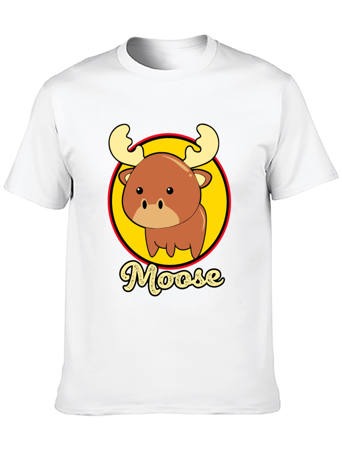 Cute Moose T-Shirt - Cartoon Animal Graphic Tee