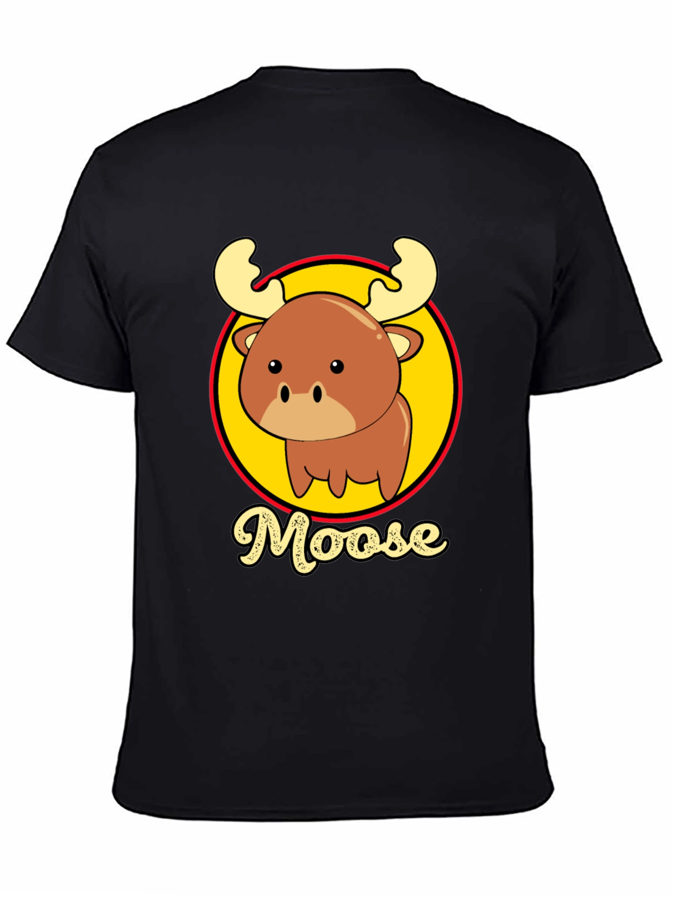 Cute Moose T-Shirt - Cartoon Animal Graphic Tee