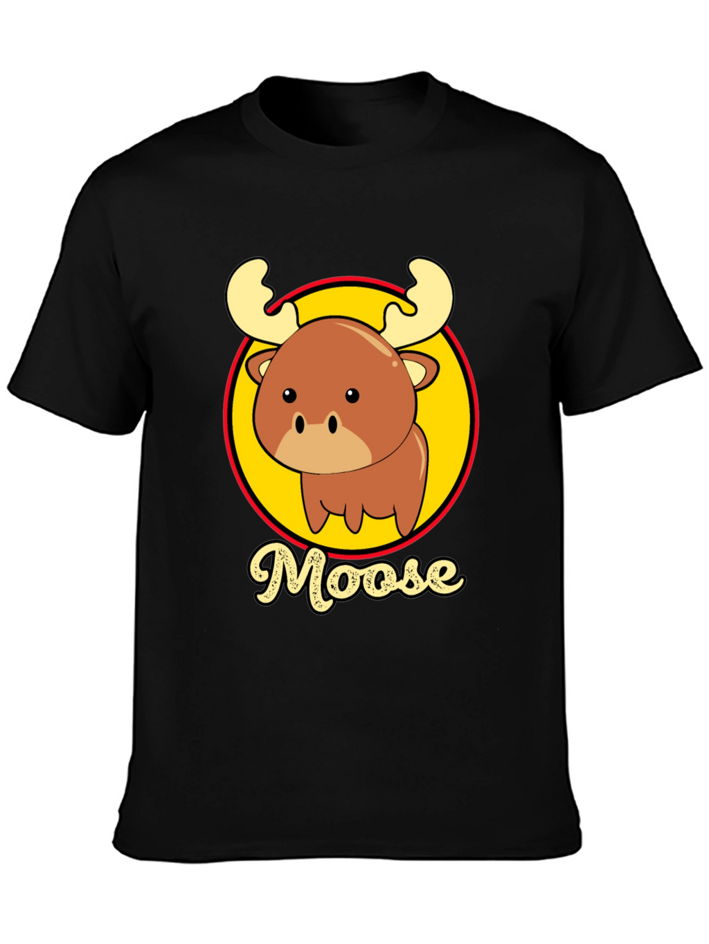 Cute Moose T-Shirt - Cartoon Animal Graphic Tee