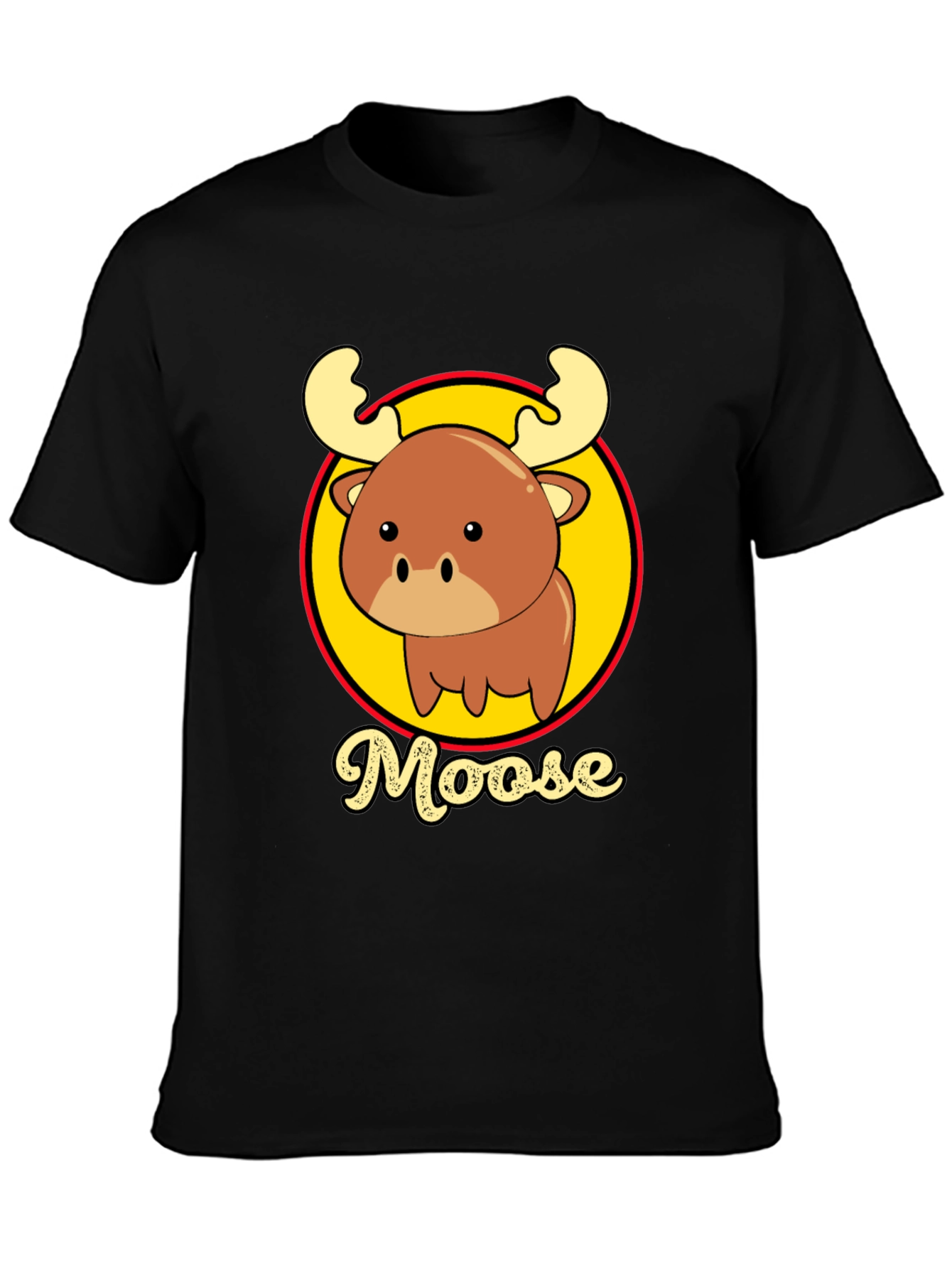 Cute Moose T-Shirt - Cartoon Animal Graphic Tee