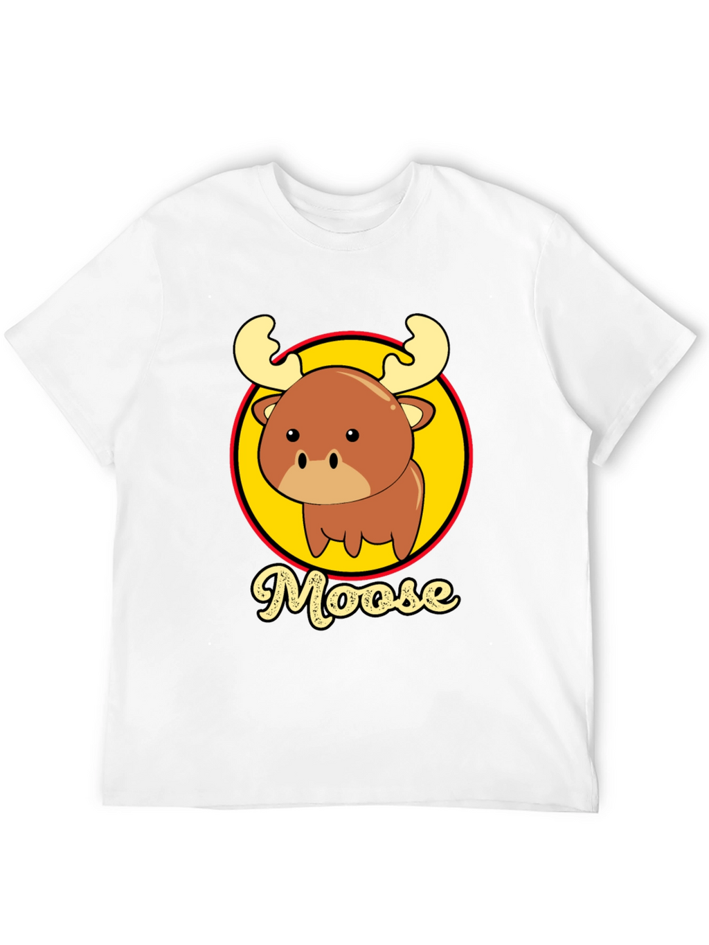 Cute Moose T-Shirt - Cartoon Animal Graphic Tee