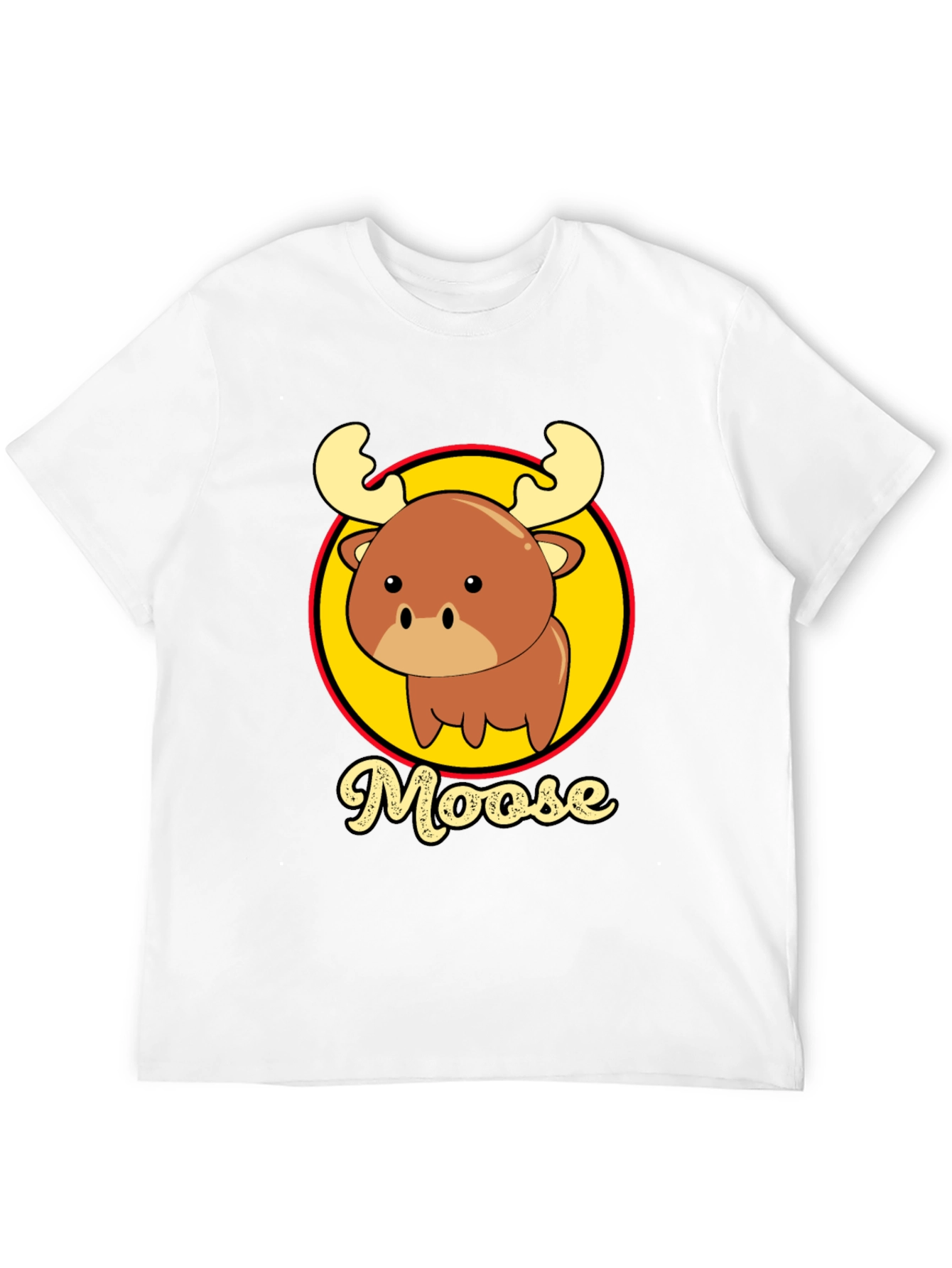 Cute Moose T-Shirt - Cartoon Animal Graphic Tee