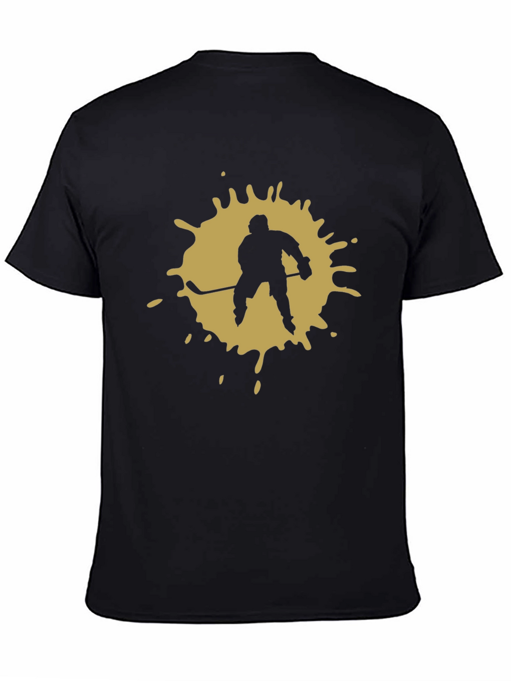 Hockey Player Splatter Graphic T-Shirt