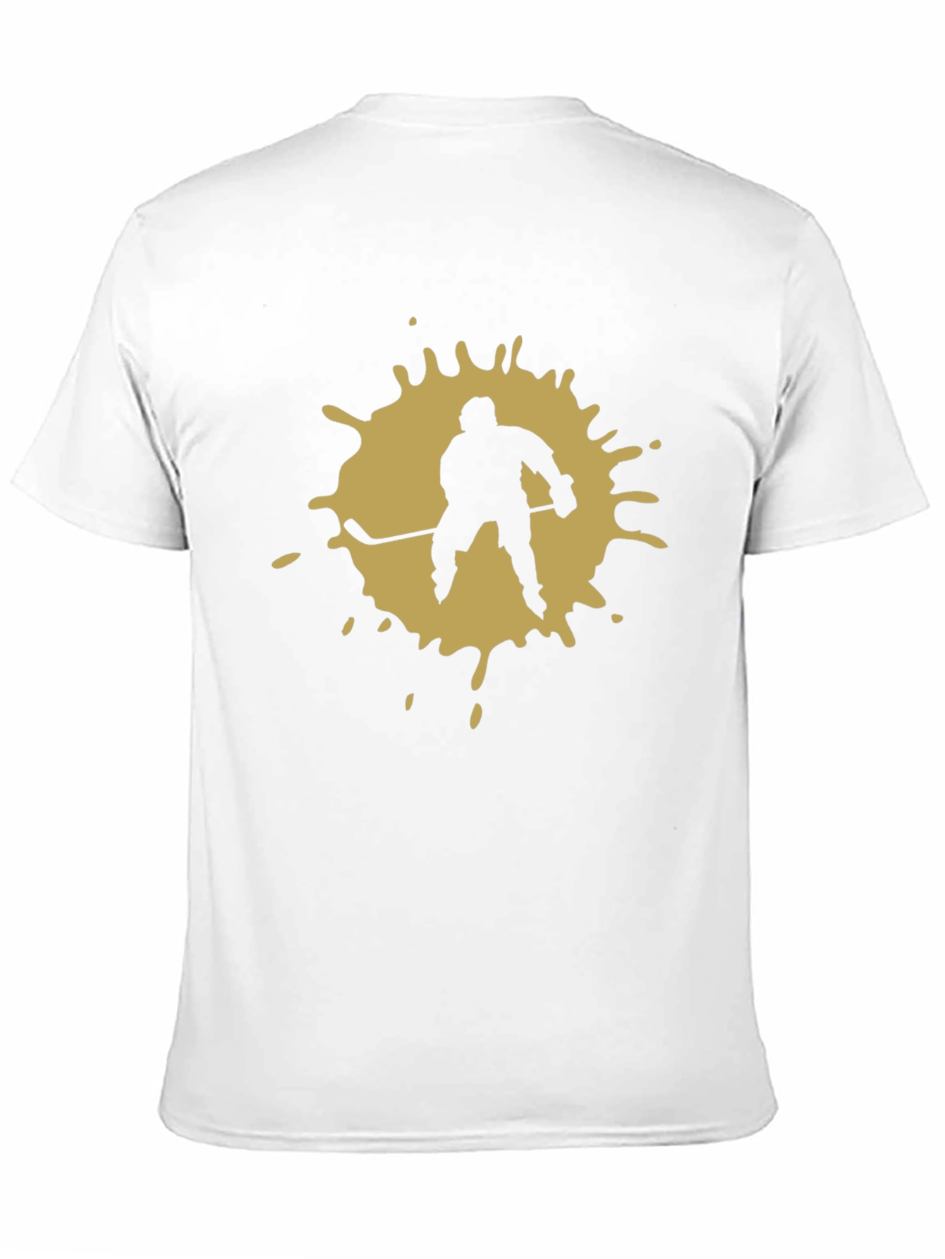Hockey Player Splatter Graphic T-Shirt