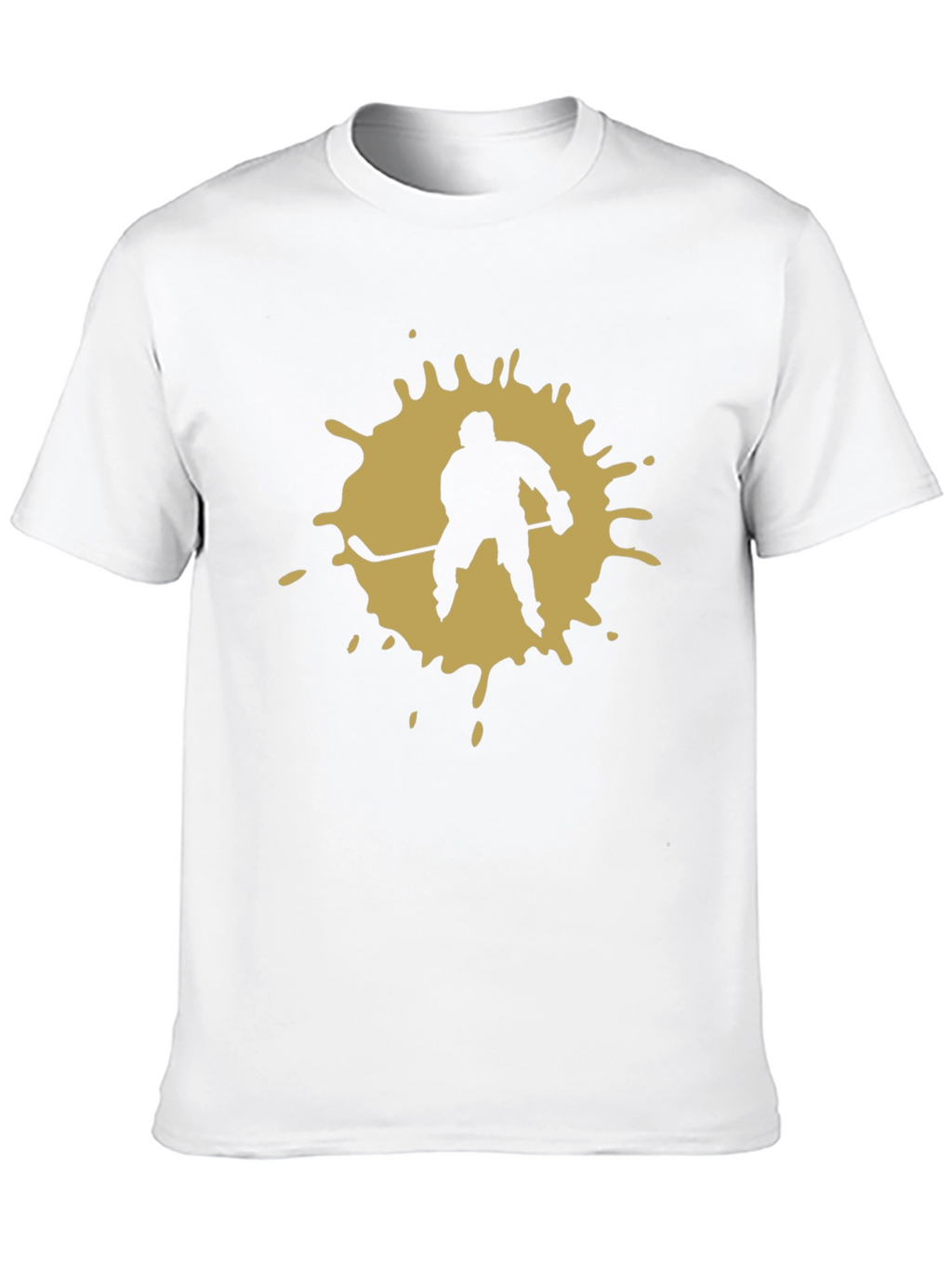 Hockey Player Splatter Graphic T-Shirt