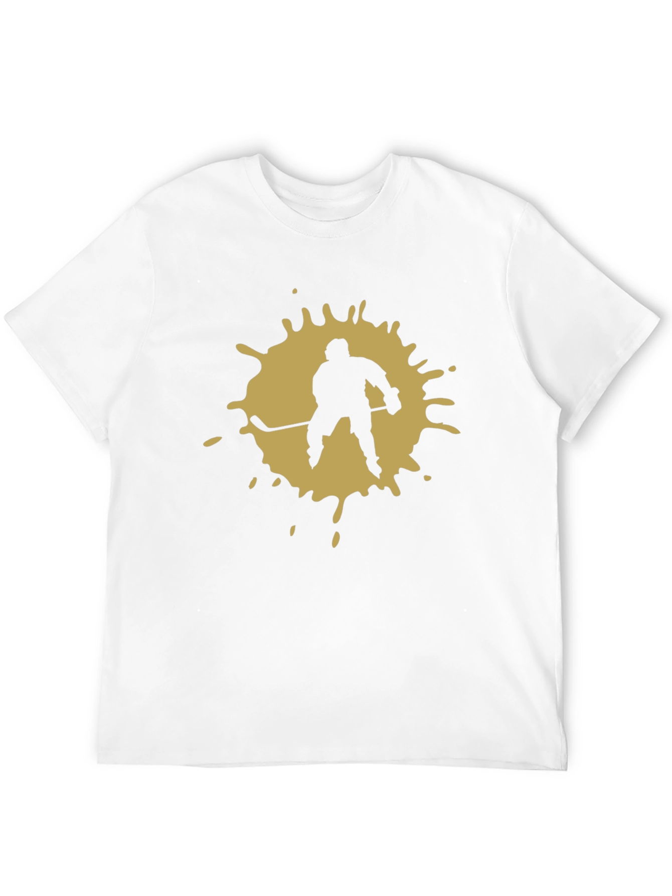 Hockey Player Splatter Graphic T-Shirt