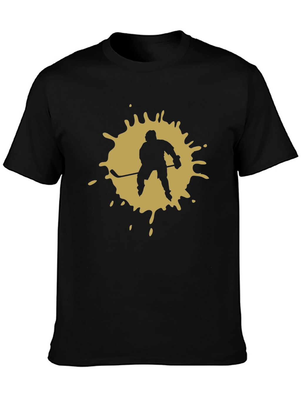 Hockey Player Splatter Graphic T-Shirt