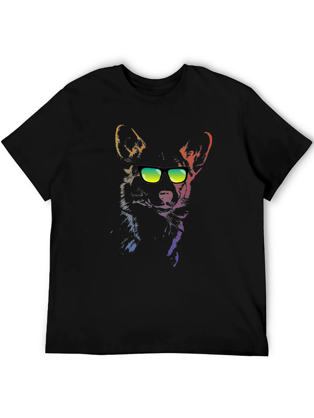 Cool Dog Graphic Tee - Mens Black T-Shirt