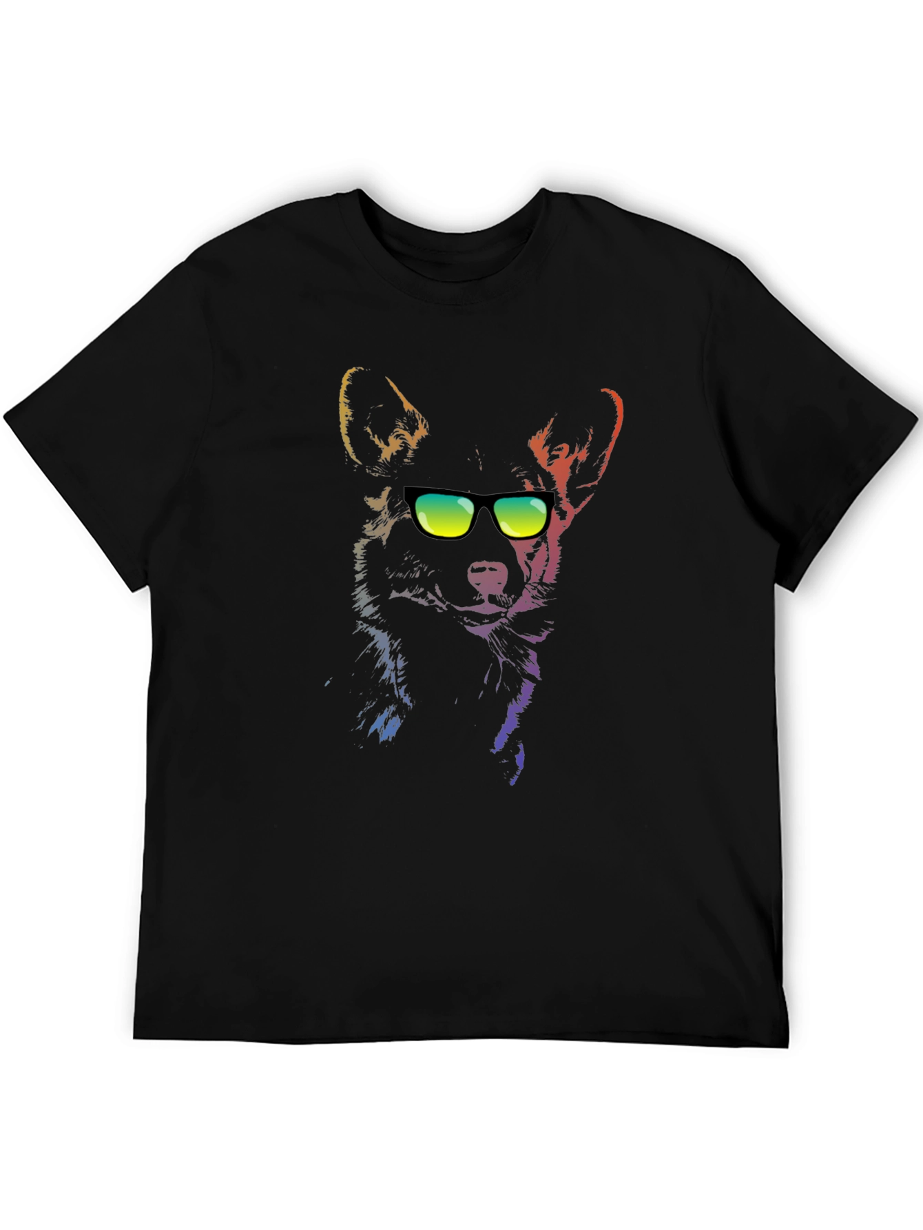 Cool Dog Graphic Tee - Mens Black T-Shirt