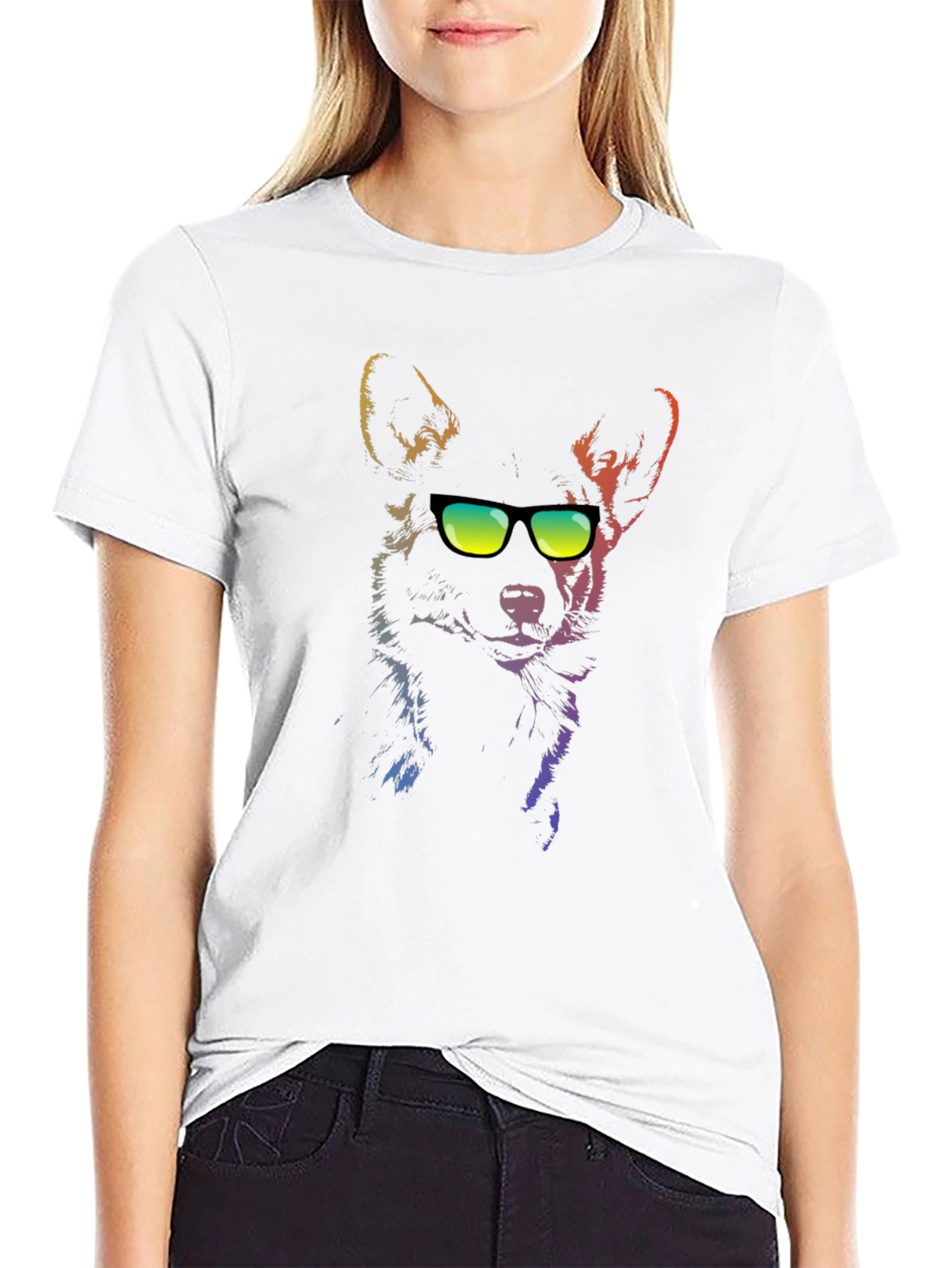 Cool Dog Graphic Tee - Mens Black T-Shirt
