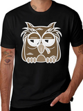 Owl Graphic T-Shirt - Relaxed Stoner Design