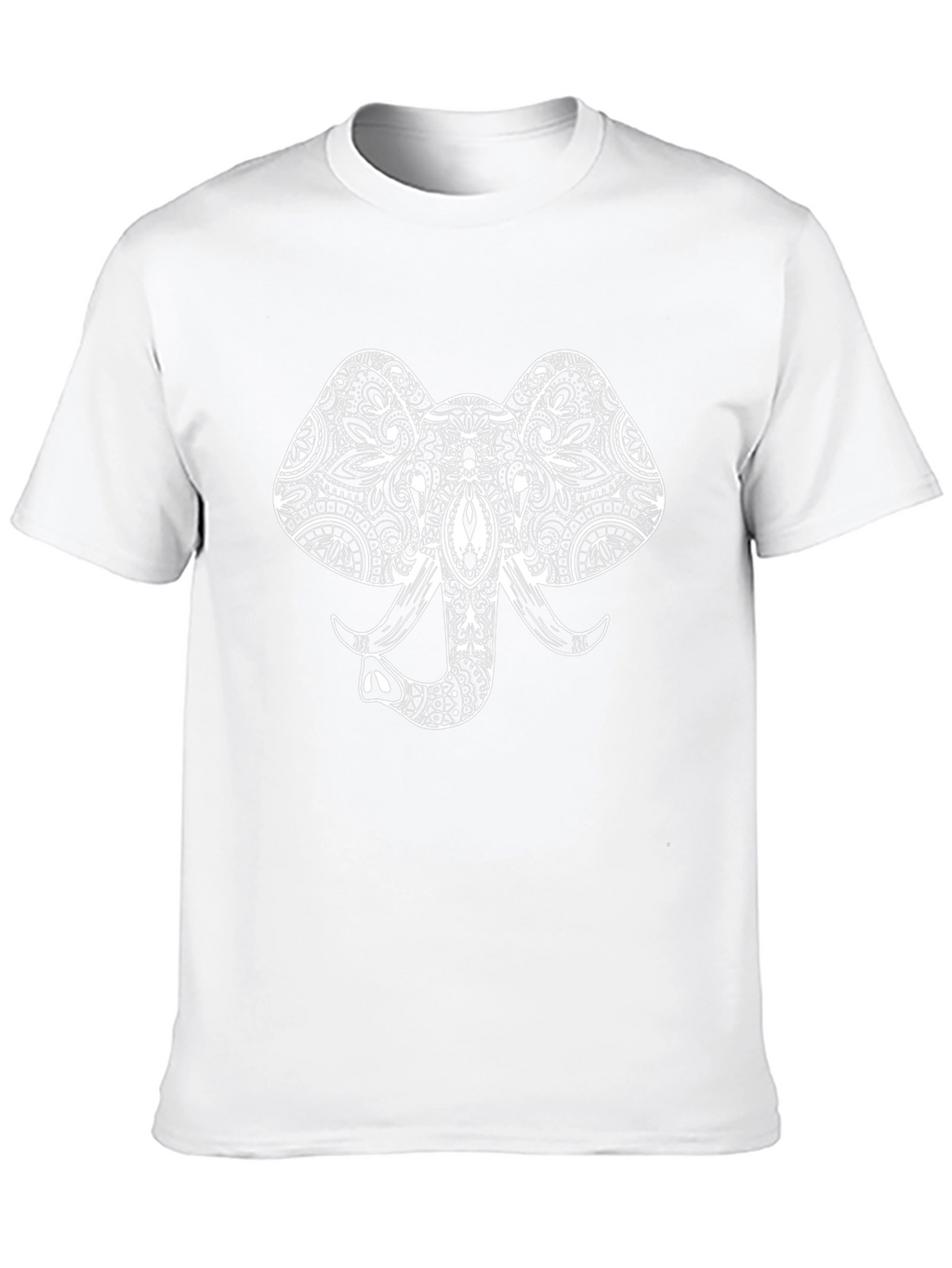 Elephant Mandala Graphic Tee - Black Casual Top