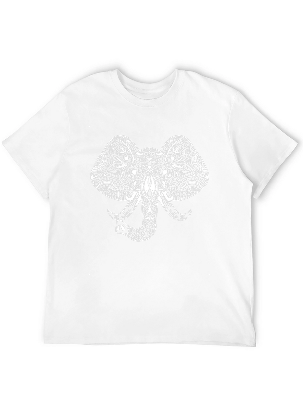 Elephant Mandala Graphic Tee - Black Casual Top