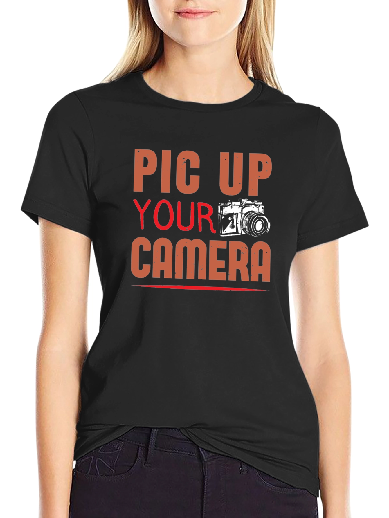 Pic Up Your Camera Graphic Tee - Photography Lovers Shirt