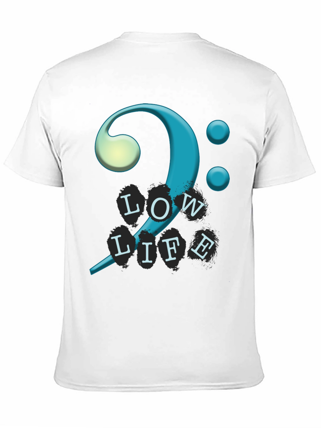 Bass Clef Low Life T-Shirt - Unique Musical Design