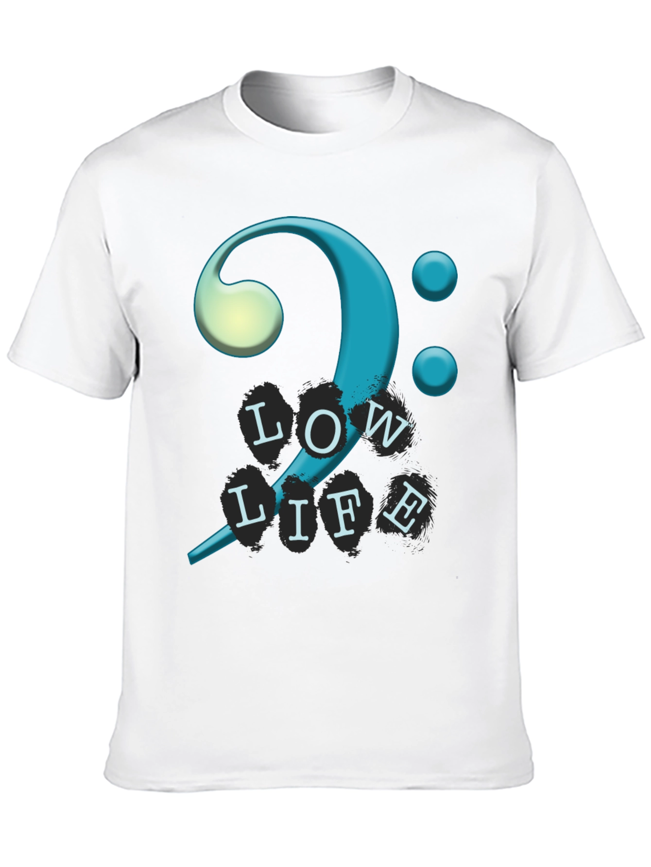 Bass Clef Low Life T-Shirt - Unique Musical Design