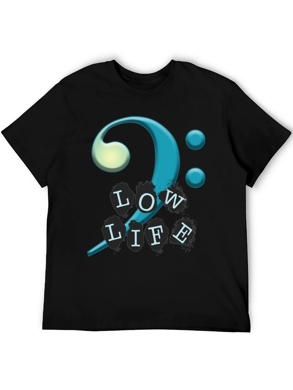 Bass Clef Low Life T-Shirt - Unique Musical Design