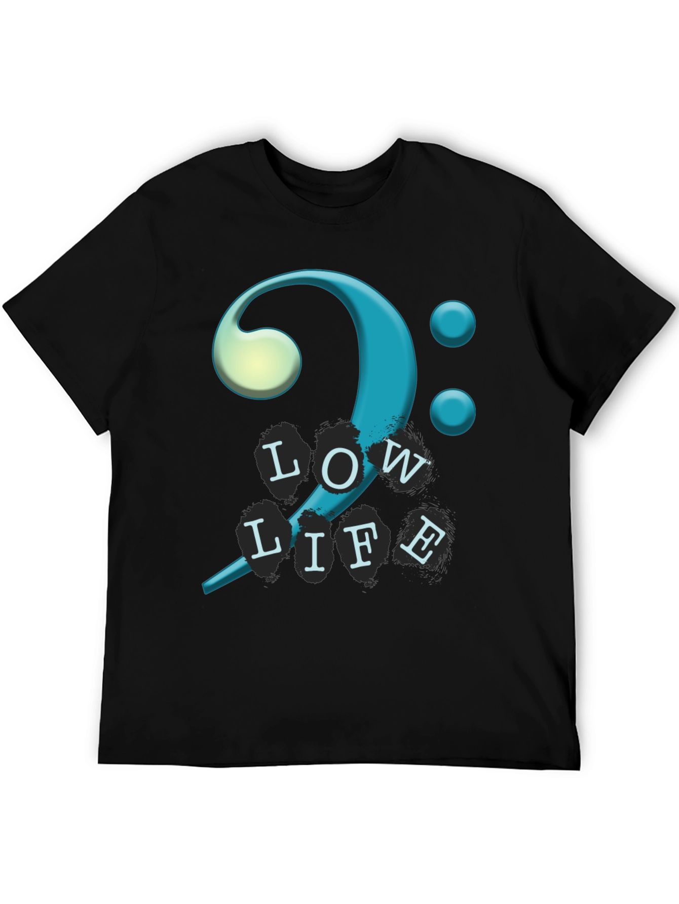 Bass Clef Low Life T-Shirt - Unique Musical Design
