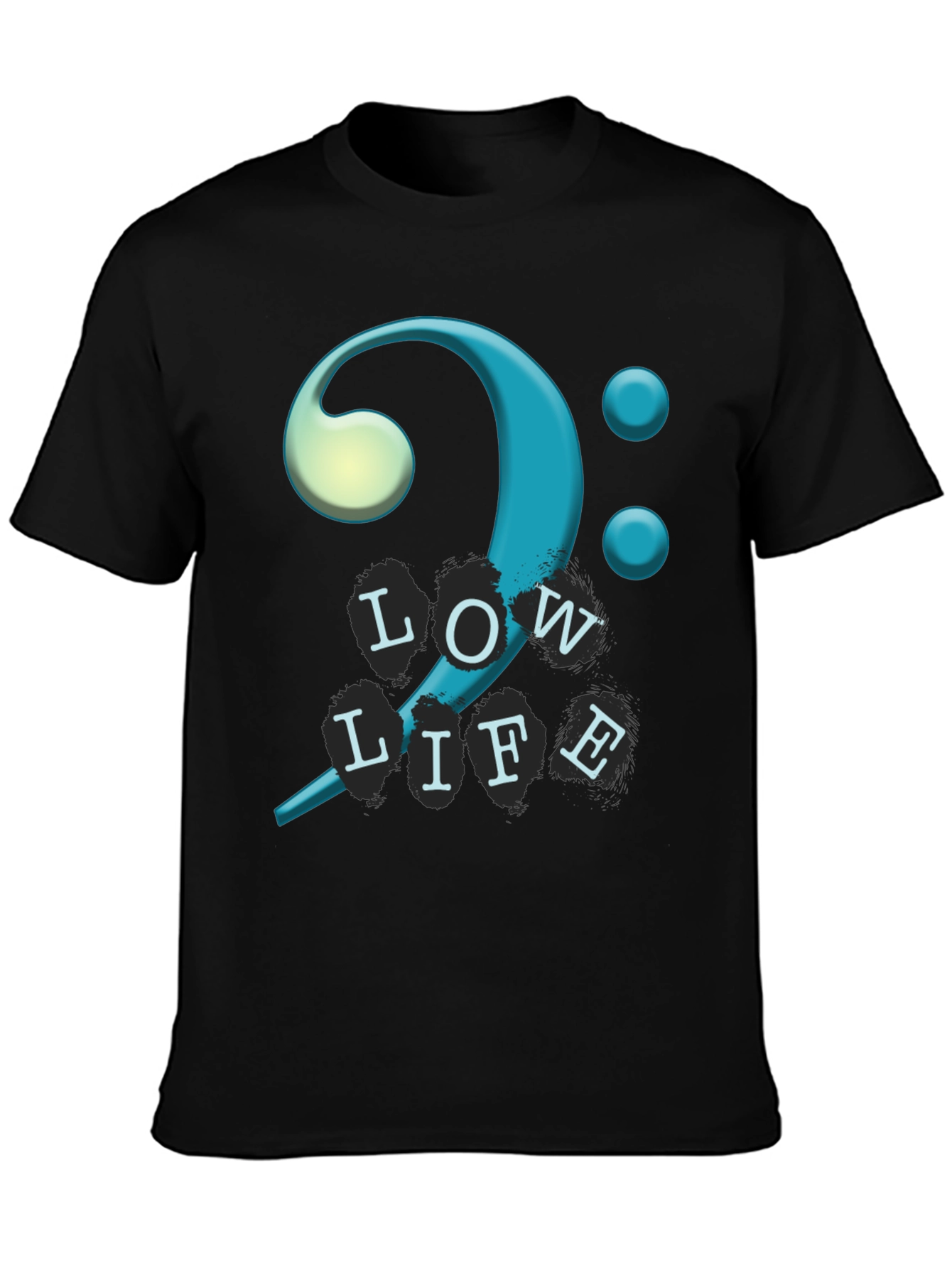 Bass Clef Low Life T-Shirt - Unique Musical Design